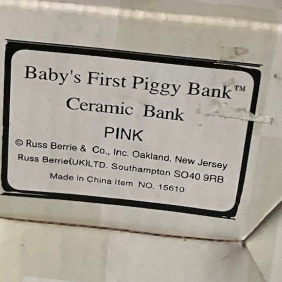 Set Russ Berrie & Co. Baby First Piggy Bank & My First Birthday Frame - Picture 7 of 11